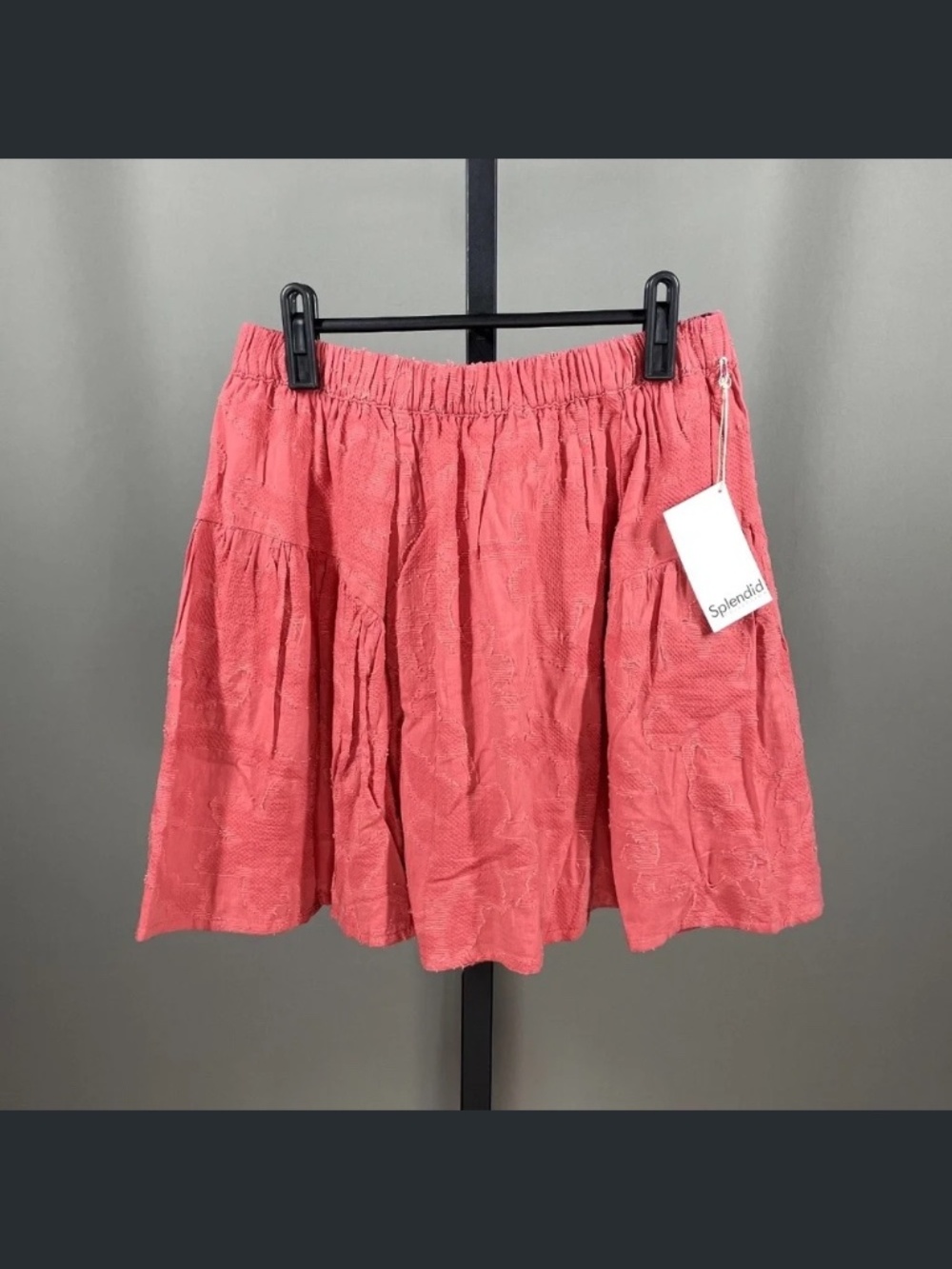 NEW Splendid Skirt Womens Medium coral pink floral preppy casual colorful